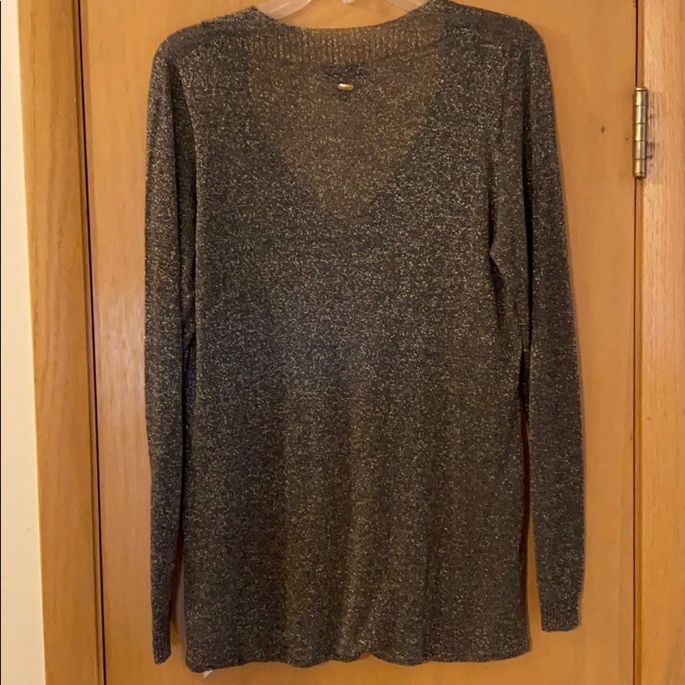 Escada Sumaira Double Layered Tunic Top Metallic M - Picture 6 of 8